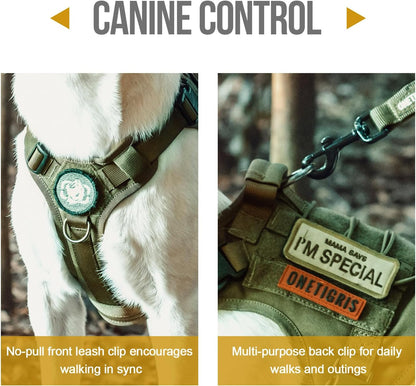 Ultimate Tactical Dog Harness - No-Pull, Breathable, and Adjustable Pet Vest for Outdoor Adventures (Ranger Green, Small)