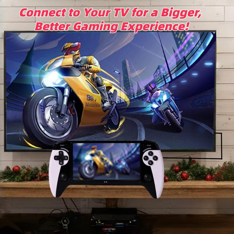 Ultimate Portable Retro Game Console with 5.5-Inch HD Screen - Play 10 Classic Emulators Anywhere! Perfect Gift for Birthdays, Father's Day & Christmas!