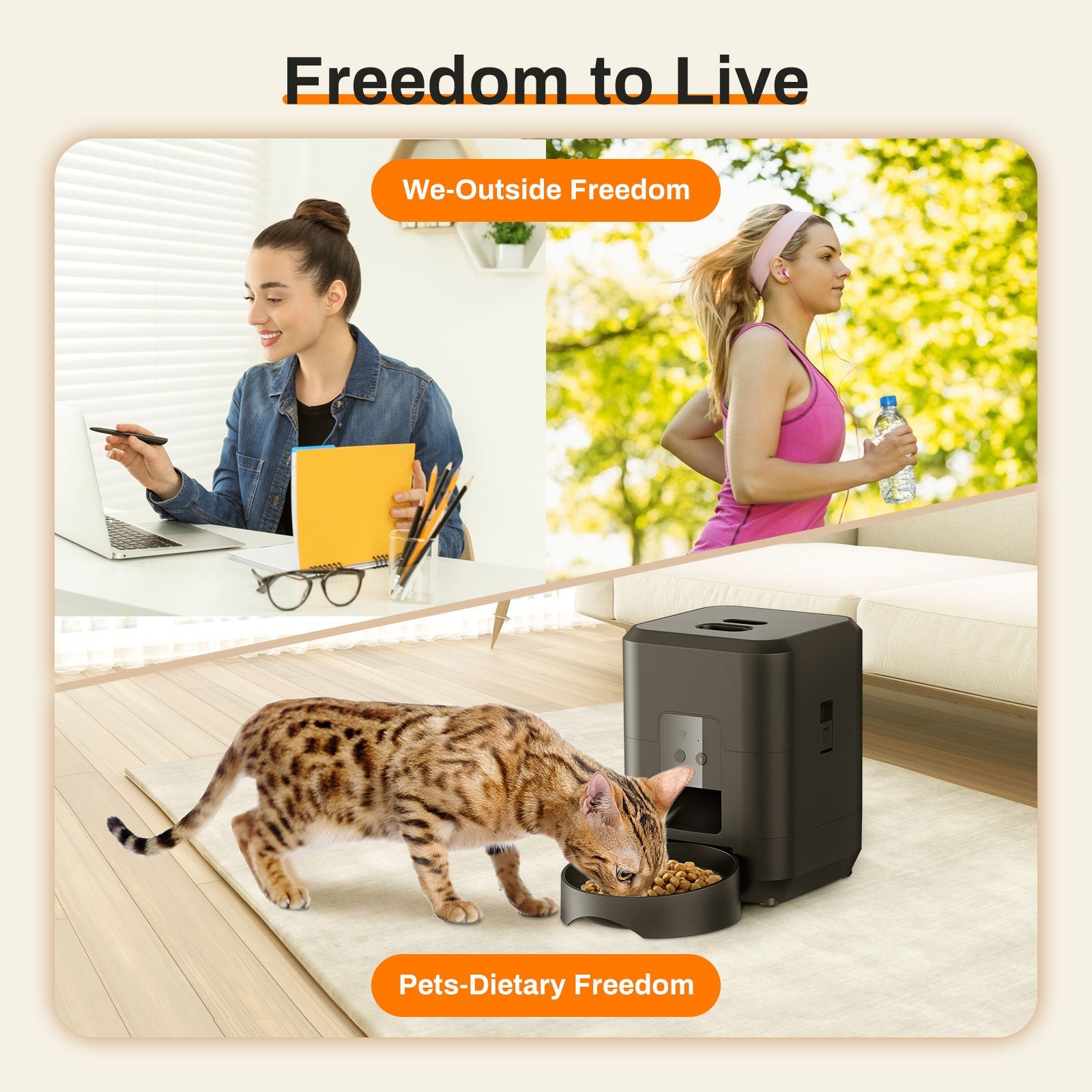 Revolutionize Your Pet's Feeding Routine with the HEYBO Smart Pet Feeder - Automatic 2L Capacity for Cats & Small Dogs